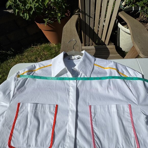 ENGLISH FACTORY Flat Binding Detailed Shirt - Picture 4 of 4